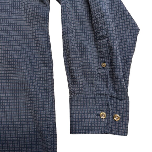 COTTON TRADERS BUTTON UP SHIRT BROWN BLACK CHECK LONG SLEEVE MENS XL FALL AUTUMN - Picture 6 of 9